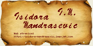 Isidora Mandrašević vizit kartica